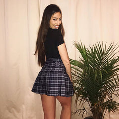 Ulzzang high waist pleated skirt  KF24106