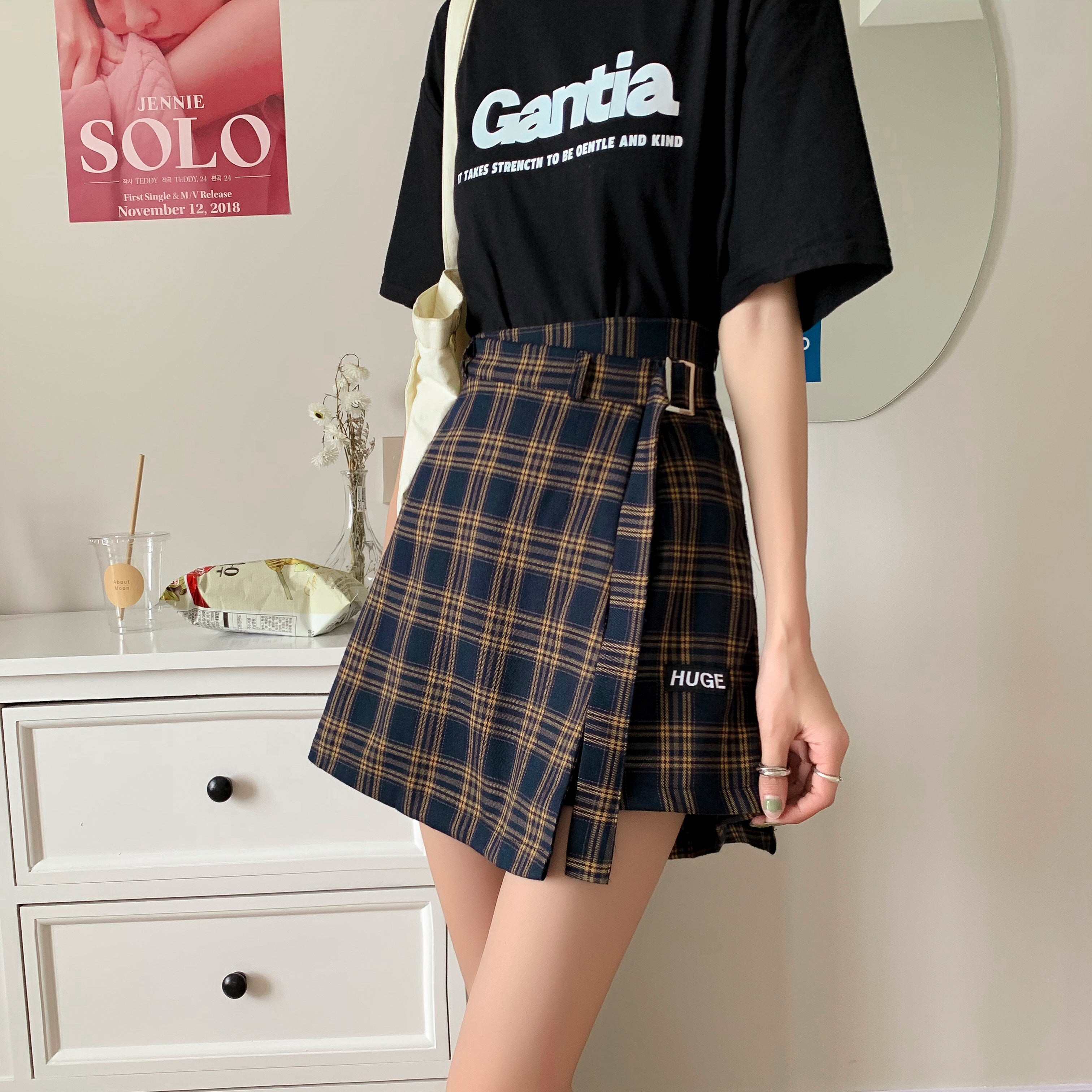 Chic Plaid Skirt KF9465