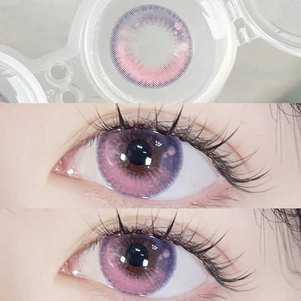 pink contact lenses (two pieces)   KF83228