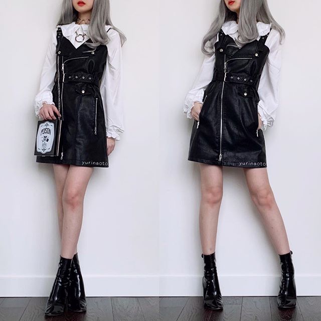 Punk strap dress KF90128