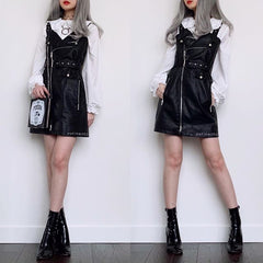 Punk strap dress KF90128