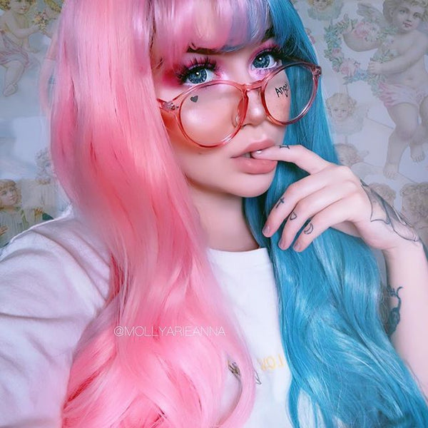 Blue powder Harajuku wig KF25001