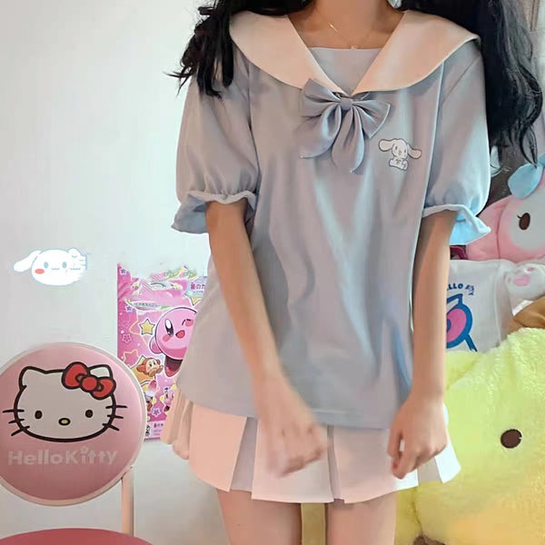 cute short sleeve top  KF83626