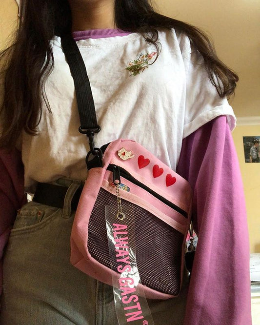 Unzzy  Heart Print Bag KF10090