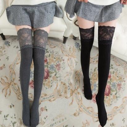 Cute students lace stockings  KF2050