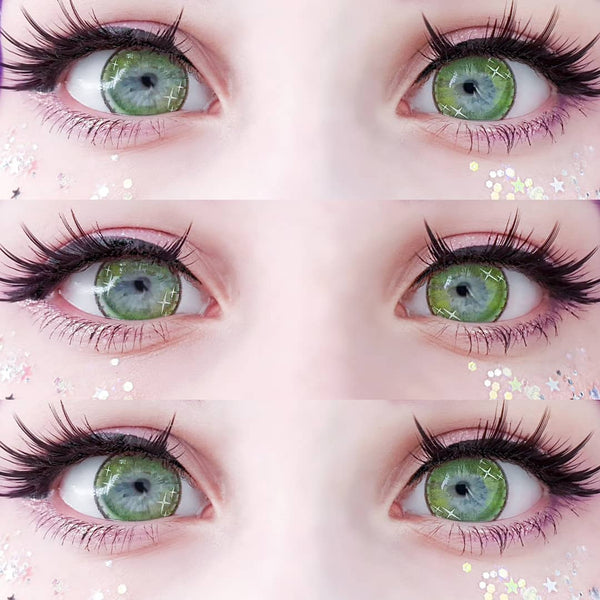 COSPLAY COLORFUL GREEN(TWO PIECES)CONTACTS LENS KF20762