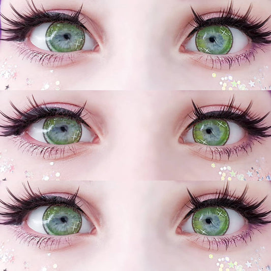 COSPLAY COLORFUL GREEN(TWO PIECES)CONTACTS LENS KF20762