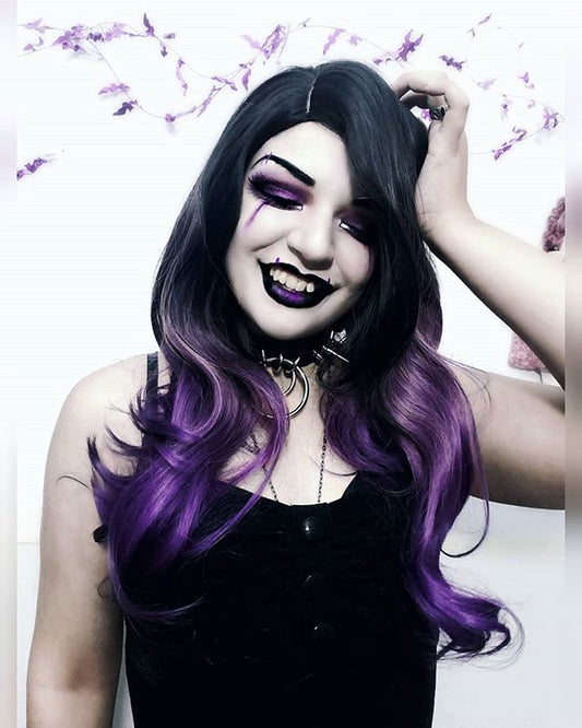 Purple gradient wig KF90172