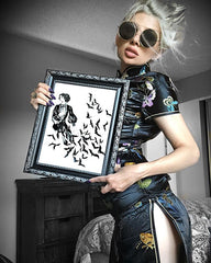 Dark vintage cheongsam KF90376
