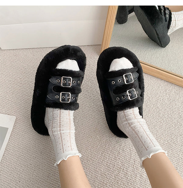 harajuku plush slippers  KF83092