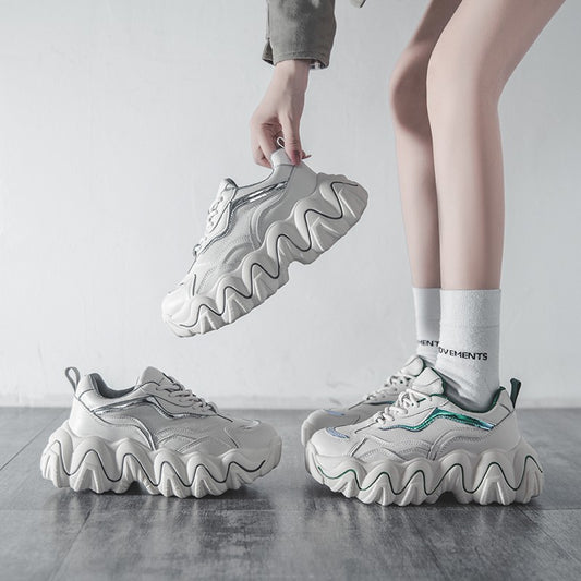 white casual sneakers   KF60013