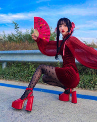 Punk cheongsam KF9385