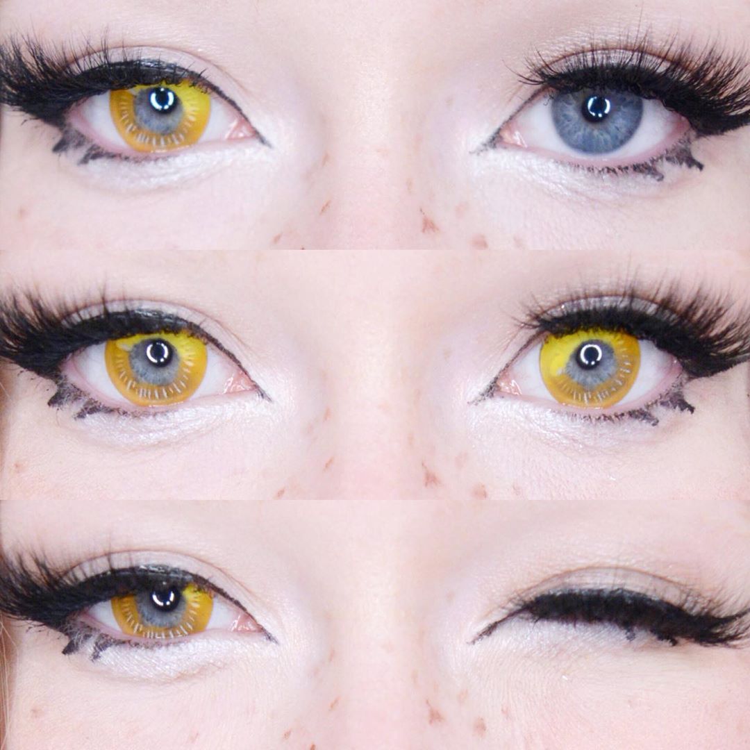 COSPLAY YELLOW(TWO PIECES)CONTACTS LENS KF20751