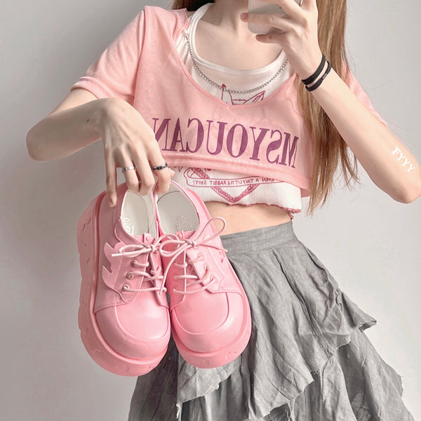 ULZZANG  platform shoes  KF83168