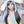 BLUE GRAY LONG STRAIGHT FLUFFY WIG  KF40472