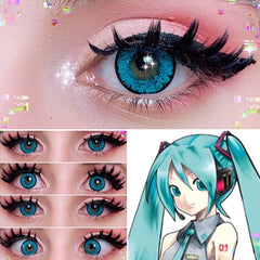 LIGHT BLUE CONTACT LENS (TWO PIECE) KF21311