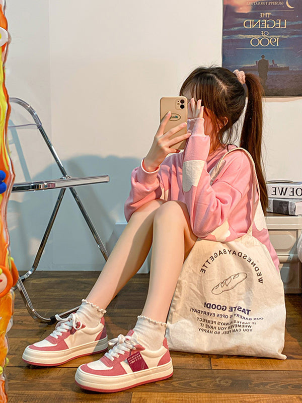 Ulzzang Pink Sneakers  KF82632