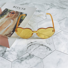 Love frameless personality tide sunglasses KF2087