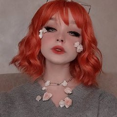 Bright orange wig KF90153