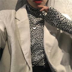 Leopard print long sleeve T-shirt KF81769