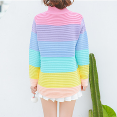 Sweet Rainbow Knitted Sweater KF20030