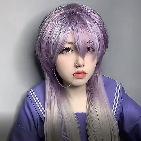 Harajuku purple wig KF82546