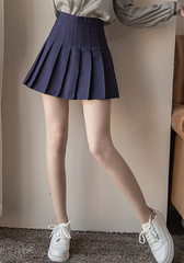 Winter wool Thicken  high waist plaid skirt KF25066