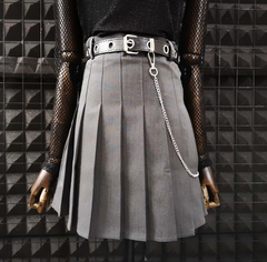 Vintage Belt Pleated Skirt + Belt KF2245