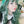 Dark green long roll wig KF9494