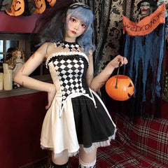 Halloween Strapless Dresses  (4 piece set) KF82307