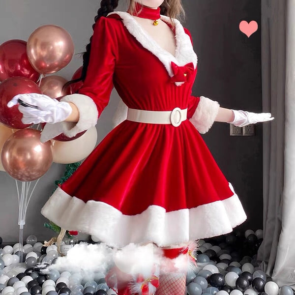 Christmas Bunny Girl Suit  （4-piece set） KF82459