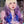 White blue purple gradient wig  KF82488