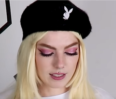 Rabbit pattern beret KF80058