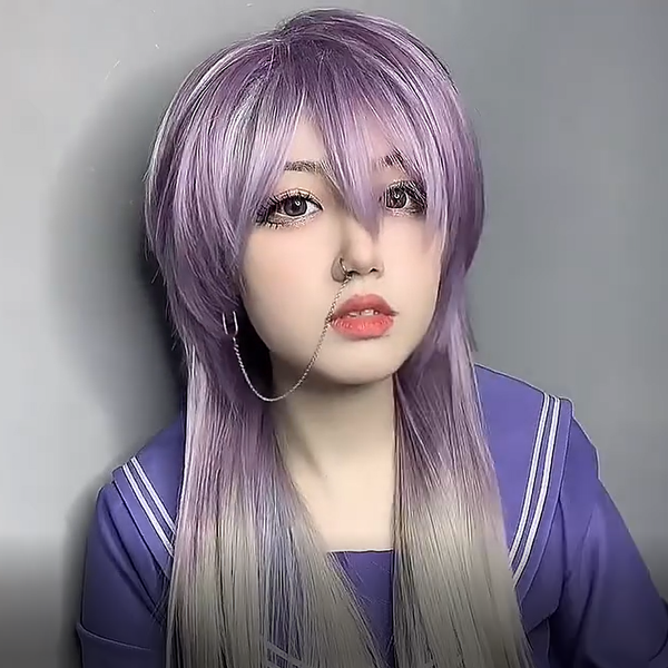 Harajuku purple wig KF82546