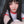 Black long straight wig KF90496