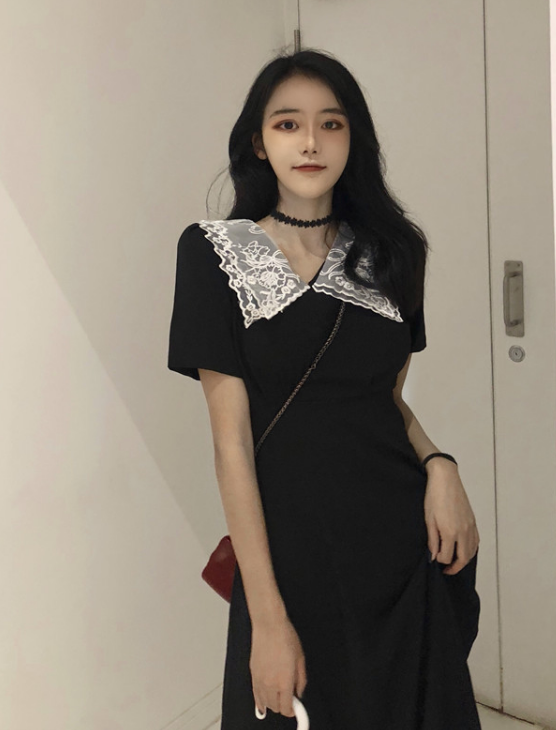 Black retro skirt KF2350