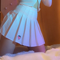 Berry Pleated Skirt  KF40076