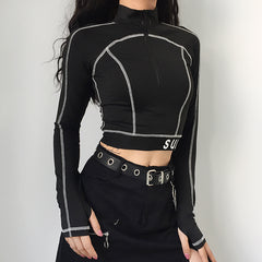 Black Long Sleeve T-Shirt KF81860