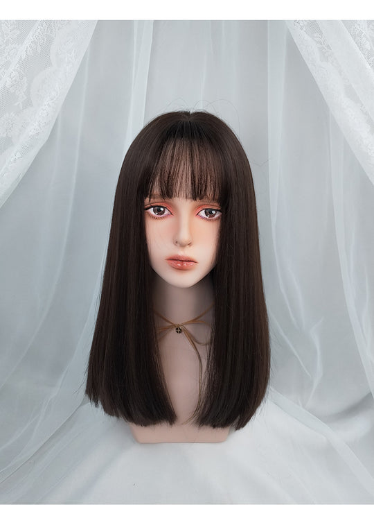 Harajuku Black Silver Wig  KF82326