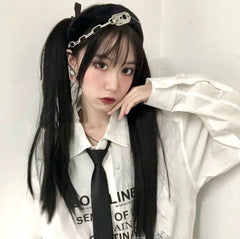 Punk metal chain headband  KF82366