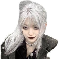 Silver White Short Hair Wig  KF82877