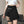 Punk style black pleated skirt   KF82315