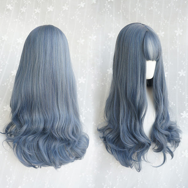 Blue-gray long hair KF81078