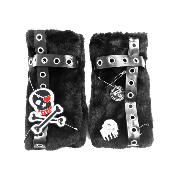 Harajuku Punk Black Gloves  KF82365
