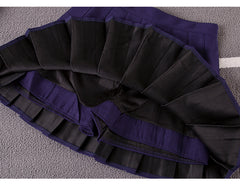 Winter wool Thicken  high waist plaid skirt KF25066