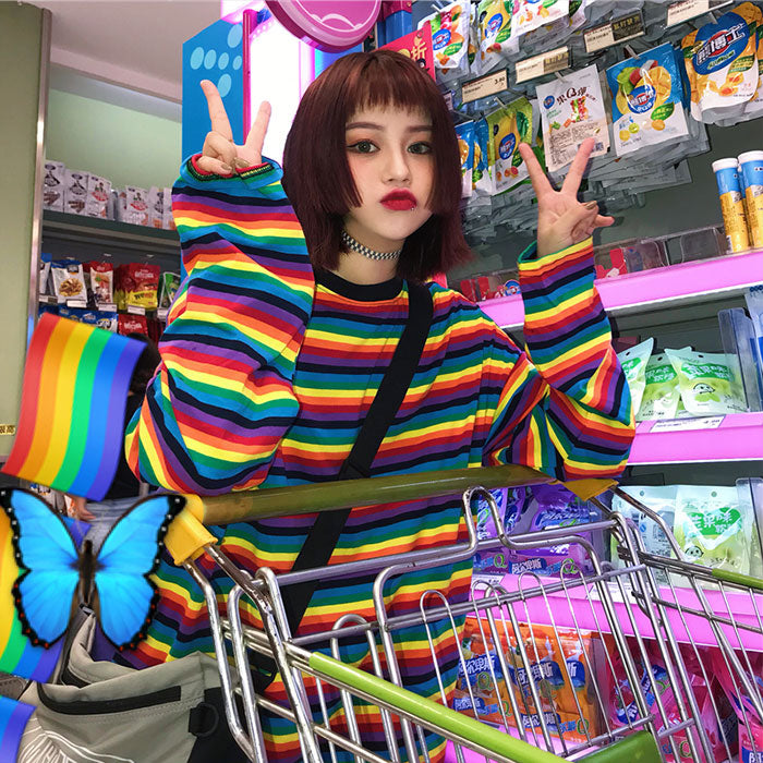 Rainbow sweater KF24006