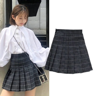 Pleated high waist skirt KF24059