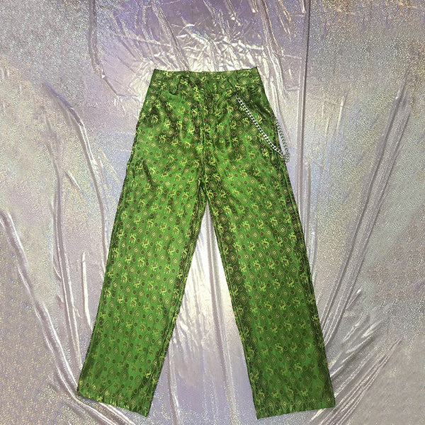 Chain green pants KF90549