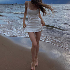 White Slip Dress   KF2357