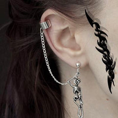 Punk tweed earrings KF80061
